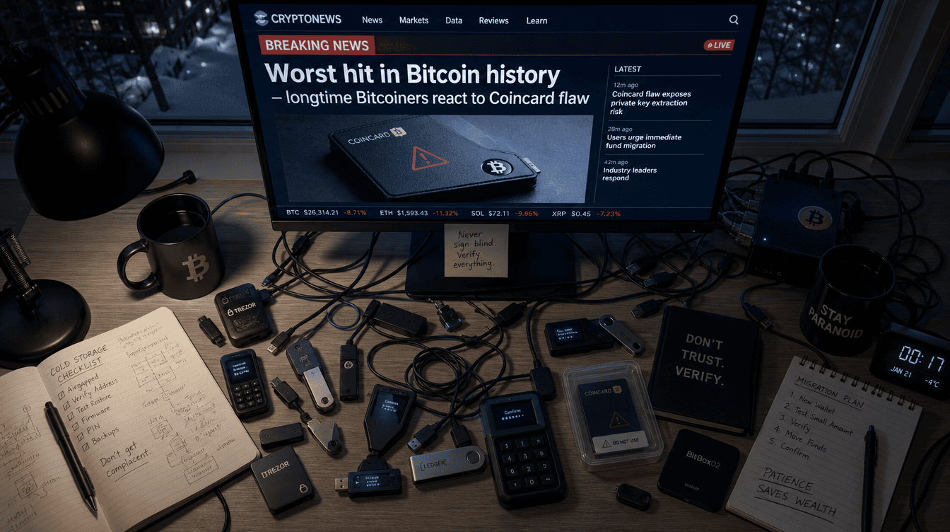Coldcard Flaw Sparks Panic Among Bitcoin Veterans as Wallet Security Comes Under Scrutiny