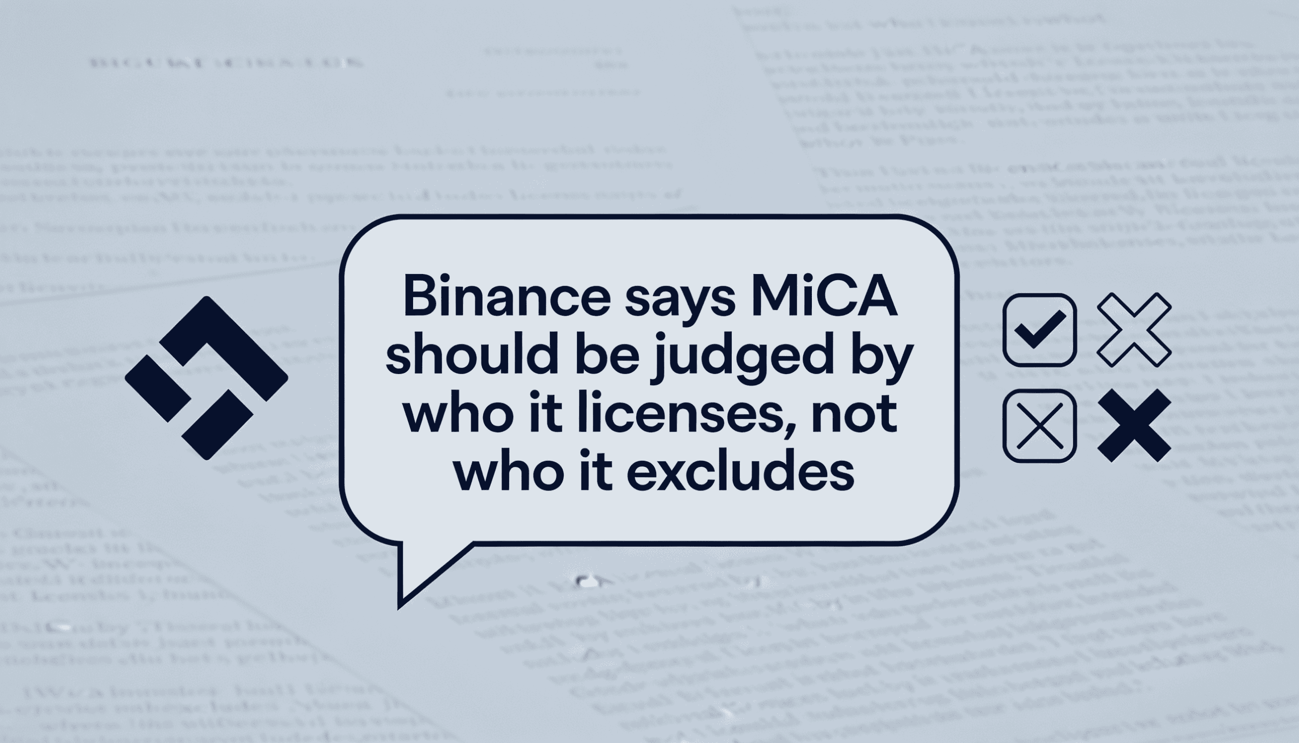 Binance Says MiCA Should Be Assessed by Inclusion, Not Rejection