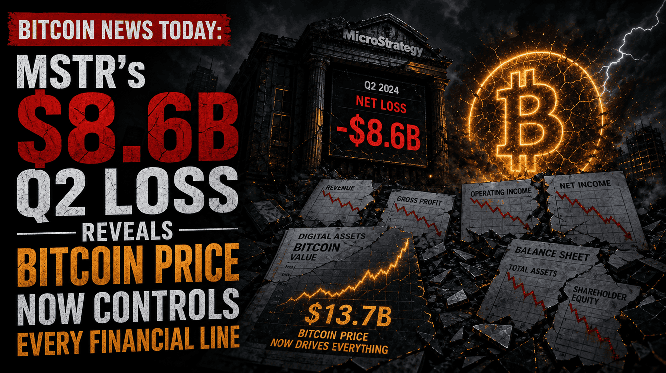 $8.6B Loss Reveals MicroStrategy Is Now Fully Tied to Bitcoin’s Price Swings