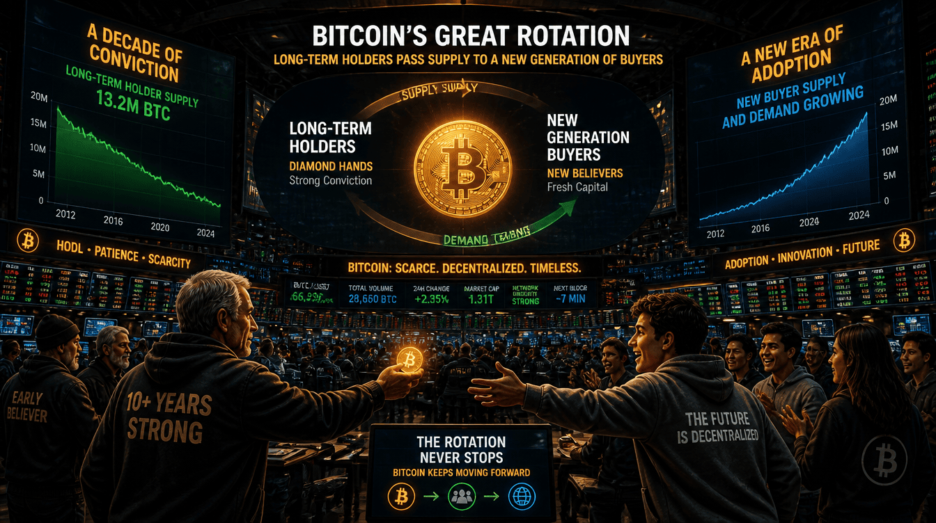 Bitcoin’s Ownership Transfer Deepens as Old Hands Exit and New Capital Steps In