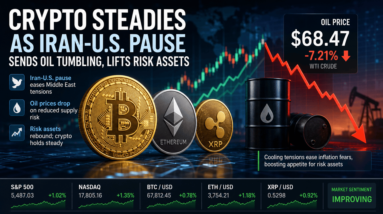 Oil Plunge Fuels Market Relief as Bitcoin and Altcoins Recover on Geopolitical Shift