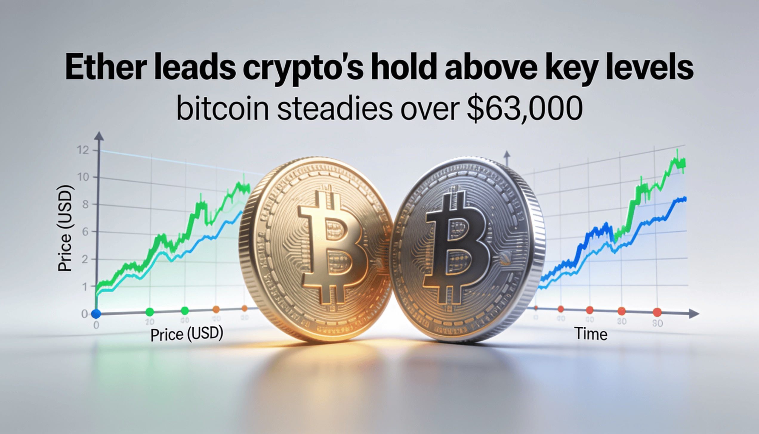Bitcoin Holds $63K Support as Ether Anchors Broader Crypto Strength