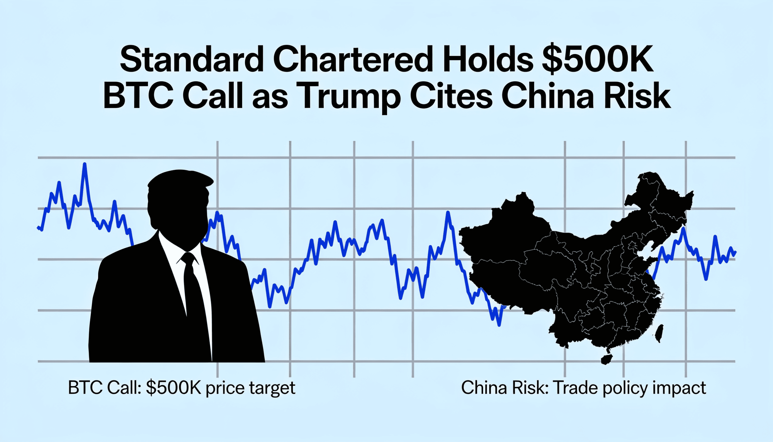 Bitcoin to $500K? Standard Chartered Sticks to Call as Trump Flags China Risk