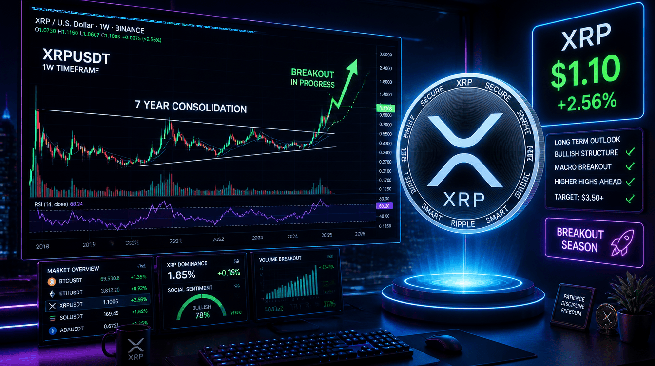 XRP Consolidates at $1.10 While Traders Position for Next Major Move