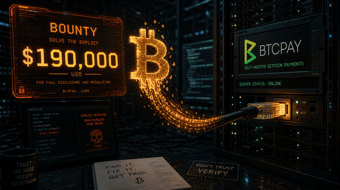 BTCPay Seeks Attackers With $190K Bounty Following Bitcoin Server Breach