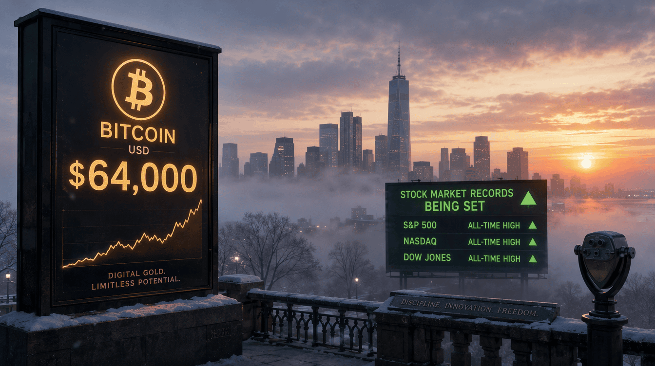 Crypto Pauses: Bitcoin Steady at $64K as Markets Cheer Hormuz Progress, Equity Peaks