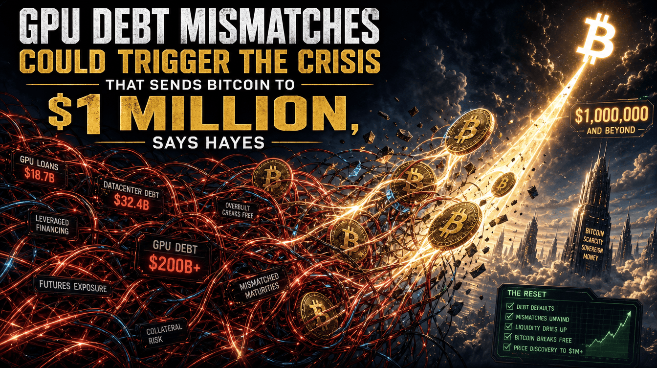Arthur Hayes Flags GPU Debt Mismatch as Trigger for $1M Bitcoin Surge