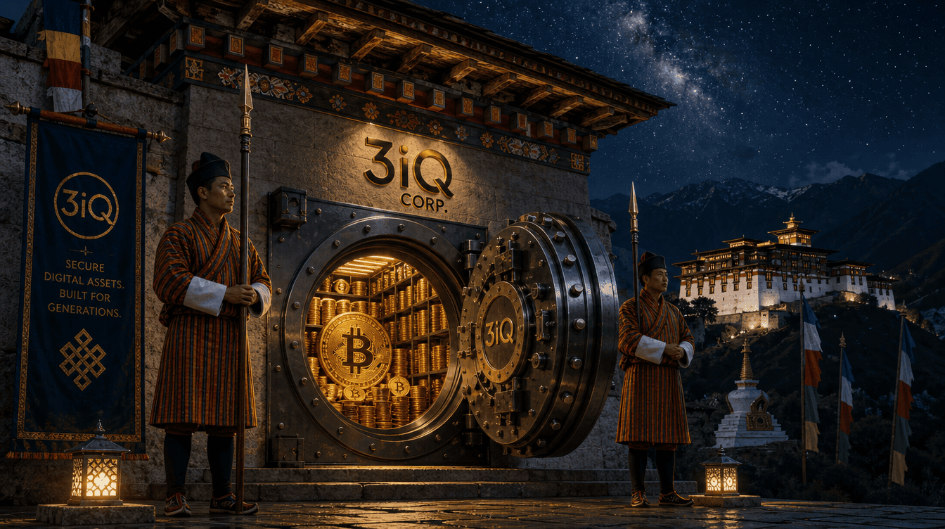 3iQ Corp Lands Role as Custodian of Bhutan’s Institutional Bitcoin Treasury