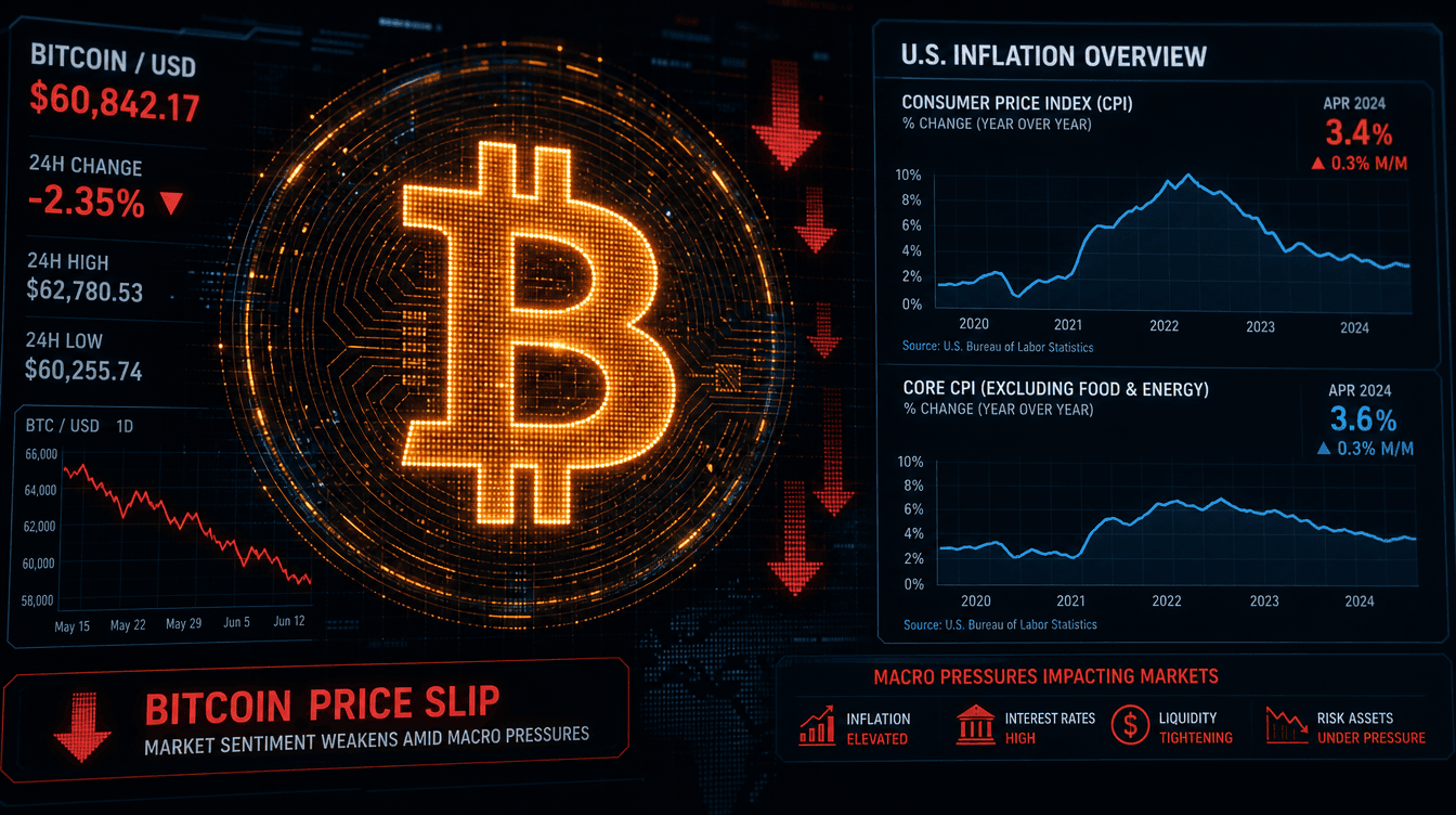 Bitcoin Weakens as U.S. Inflation Offers Little Boost and ETF Outflows Return