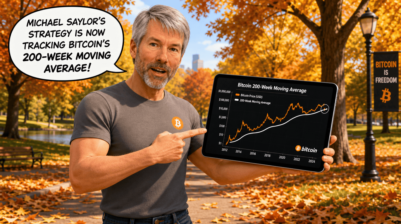 Saylor’s Bitcoin Strategy Faces Market Reality as Treasury Tracks 200-Week Average