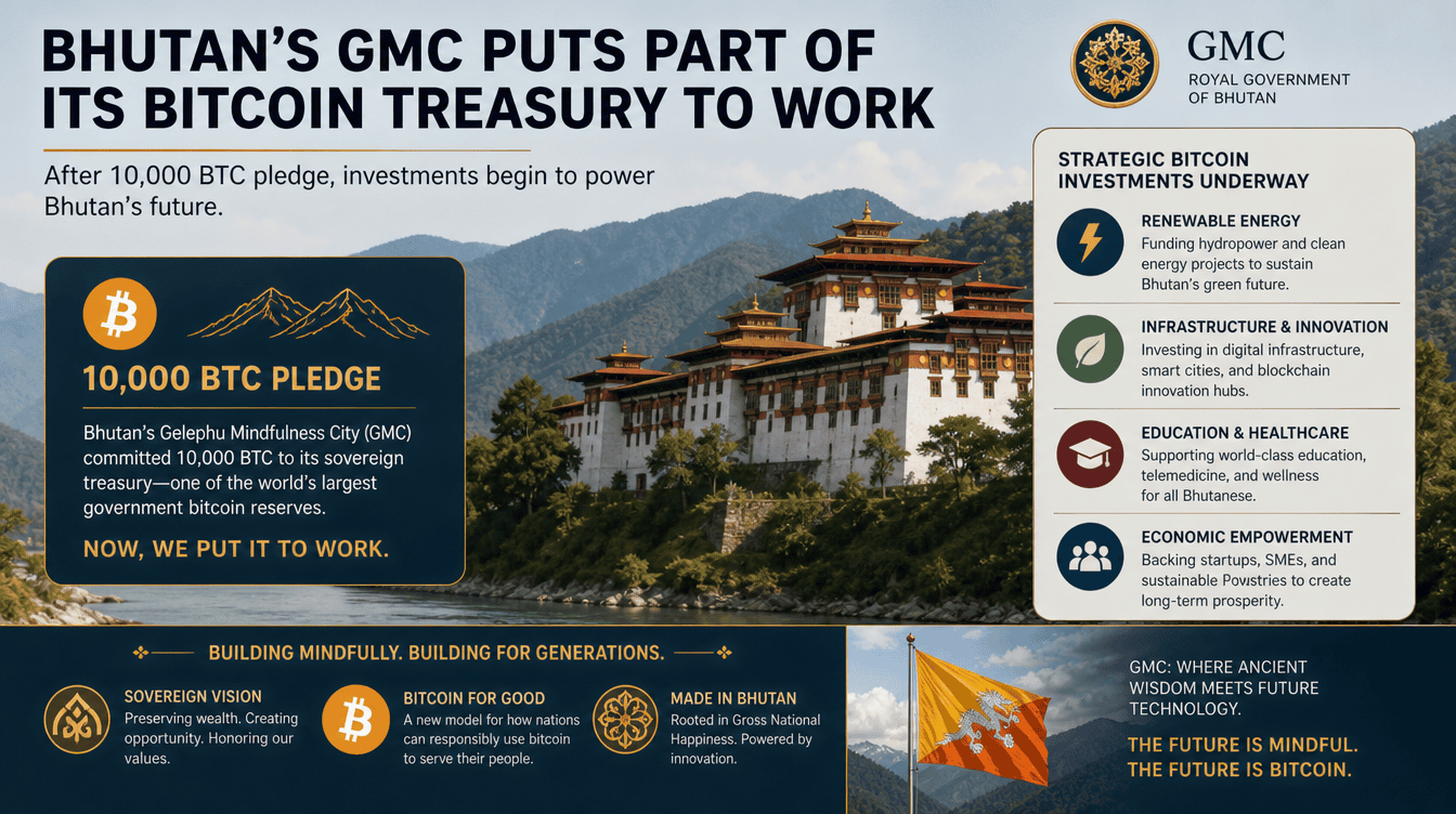 GMC Unlocks Utility From Bhutan’s Bitcoin Treasury Following Major BTC Commitment
