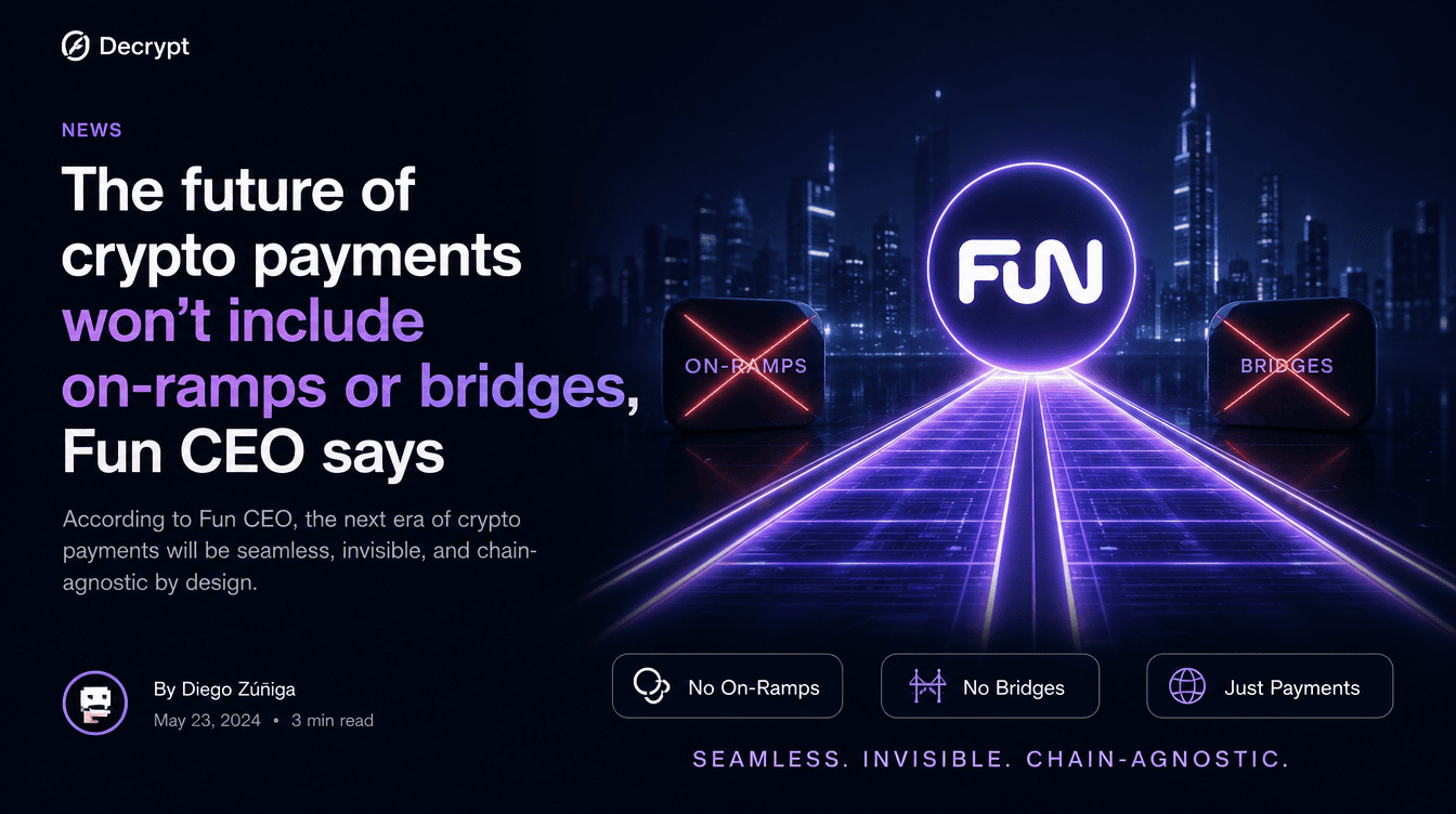 Crypto’s Payment Future Could Eliminate On-Ramps and Cross-Chain Bridges